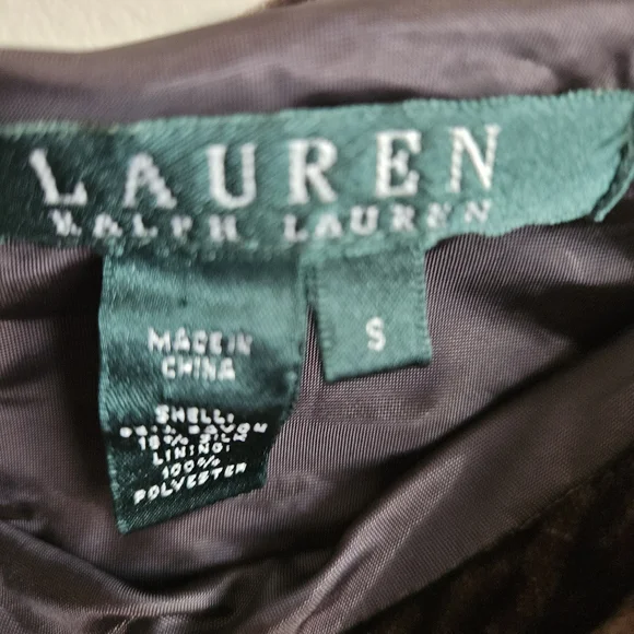 Lauren Ralph Lauren Brown Velvet Midi Skirt - Picture 4 of 6